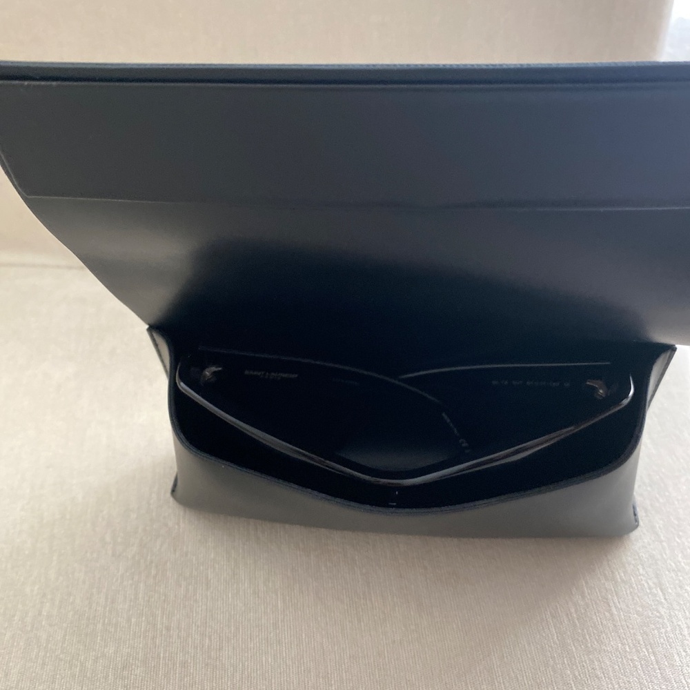 NWOT Saint Laurent 67mm Cat Eye black Sunglasses - Picture 10 of 11